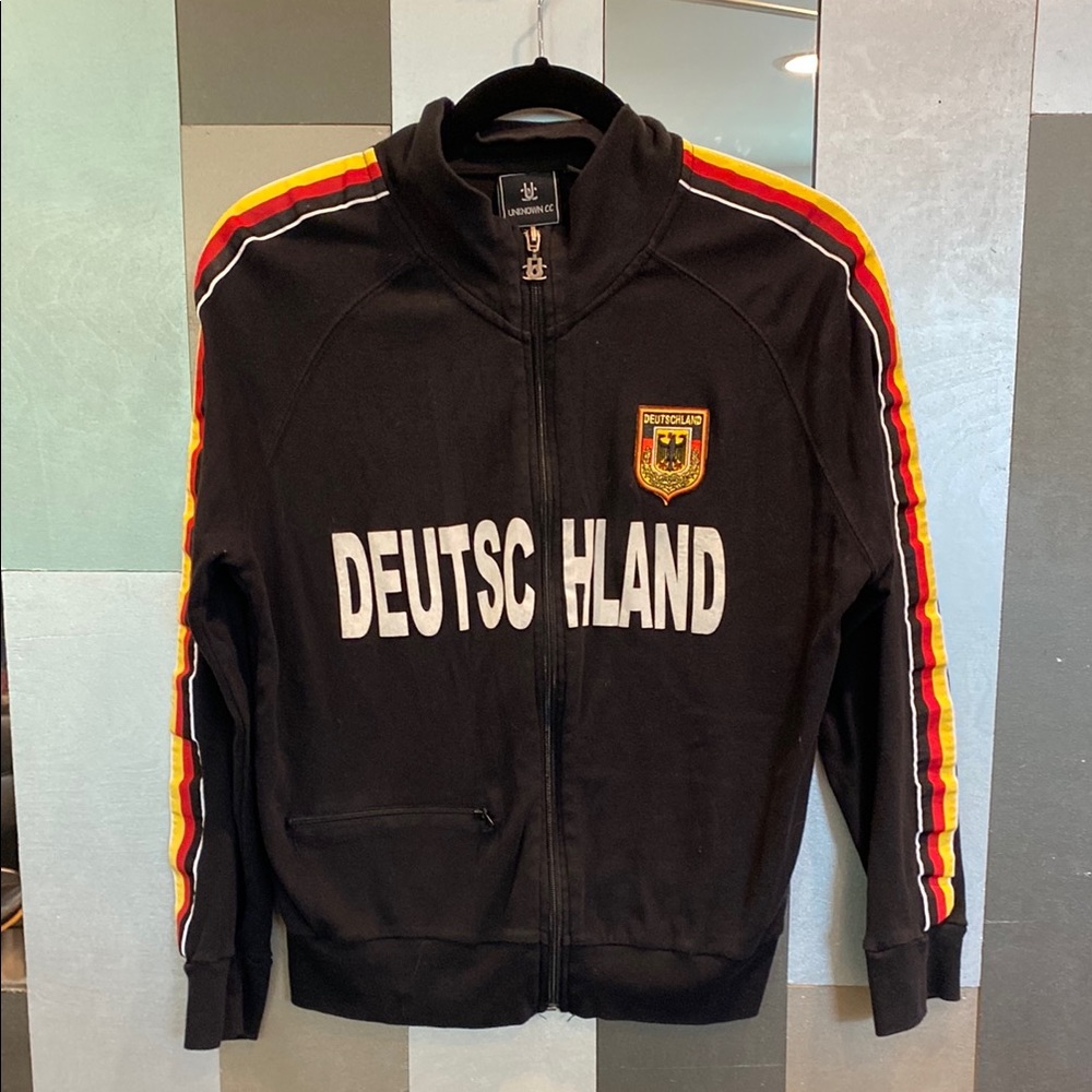 VTG 90s Y2K Deutschland Track Jacket with Stripes by UNKNOWN CC